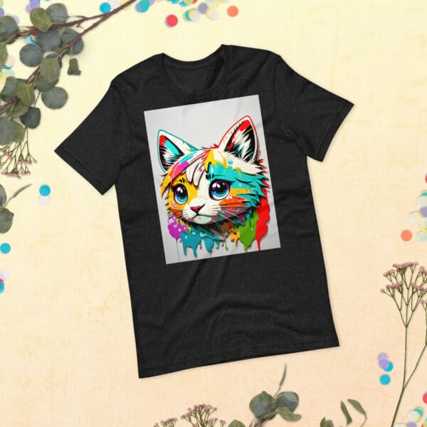 Graffiti Painted Kitten Face T-shirt