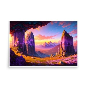 Amethyst Mountains Poster
